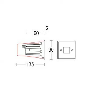 SPIA SQ - LED wall-mounted outdoor aluminium steplight by Ghidini Lighting - view 3